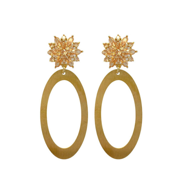 GOLDEN FLOWER HOOPS