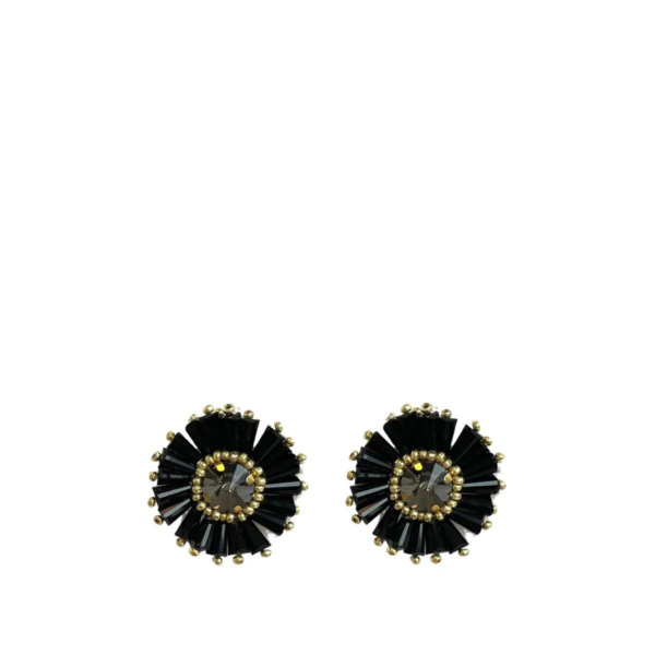 ELEGANT STUD EARRINGS - BLACK GOLD