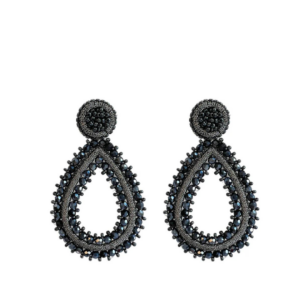 Paulie Pocket | Drops Tarah Earrings | Silver Grey