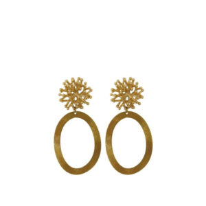 Gold Coral Hoops