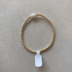 Basic gold 3 mm met 1 parel J&B