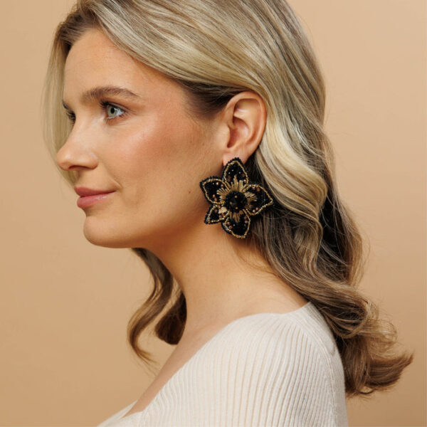 PARADISE EARRINGS - BLACK GOLD - Afbeelding 2