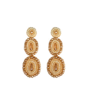 Paulie Pocket | Ella Shine Earrings - Beige