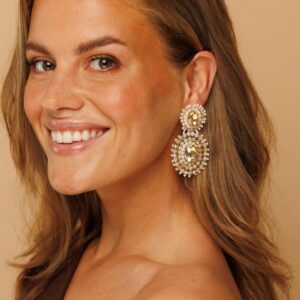 Paulie Pocket | Double Luna Earrings - Beige