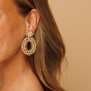 Paulie Pocket | Liva Earrings - Beige