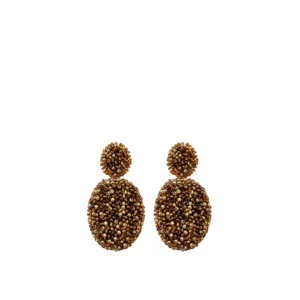SMALL NAOMI EARRINGS - BROWN GOLD