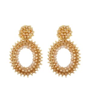 Paulie Pocket | Grande Liva Earrings - Beige