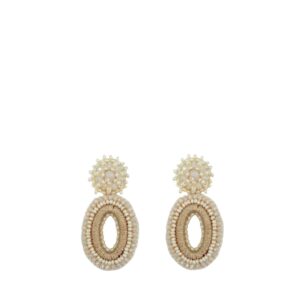 Paulie Pocket | Small Ivy Earrings - Light Beige