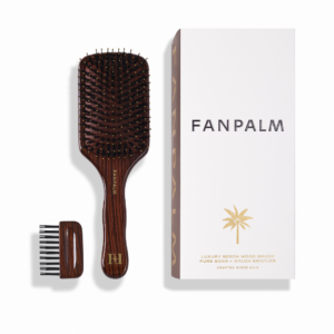 Fan Palm | Luxury Boar + Nylon Hairbrush Brown incl. kammetje