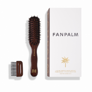 Fan Palm | Pure Boar + Nylon Hairbrush Brown incl. kammetje