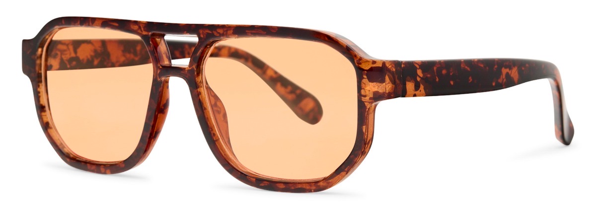 PINNED BY K | Zonnebril Bruin/Oranje glas 9649 - Afbeelding 2