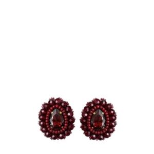 Paulie Pocket | Lily Earrings - Burgundy