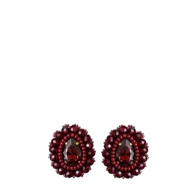 Paulie Pocket | Lily Earrings - Burgundy