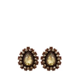 Paulie Pocket | Lily Earrings - Brown-Gold