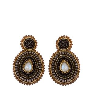 Paulie Pocket | Juliet Glam Earrings - Brown