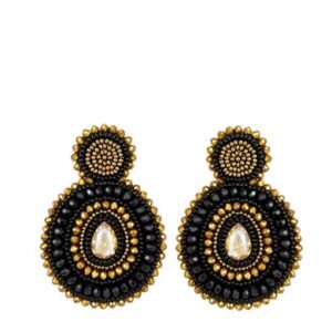 Paulie Pocket | Juliet Glam Earrings - Black Gold