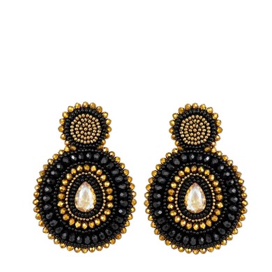 Paulie Pocket | Juliet Glam Earrings - Black Gold